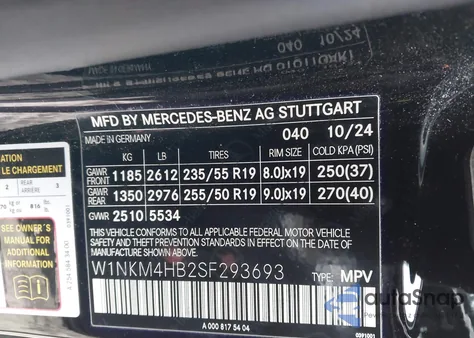 2025 Mercedes-Benz Glc 300 4Matic Suv z USA, uszkodzony, nr VIN W1NKM4HB2SF293693